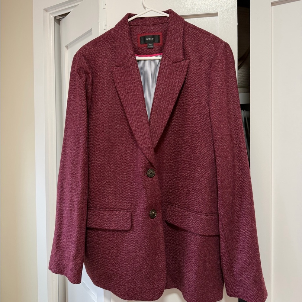 Jcrew maroon wool blazer